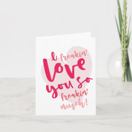 Cartão De Festividades Eu te amo.