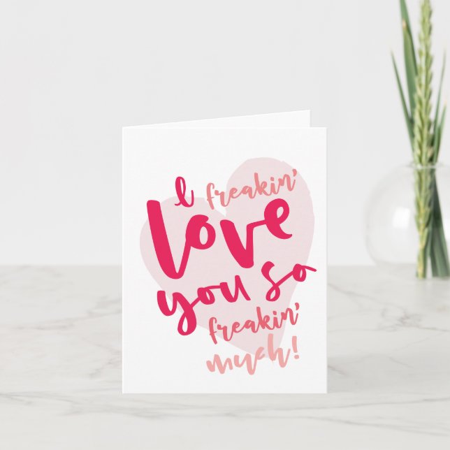 Cartão De Festividades Eu te amo. (Frente)