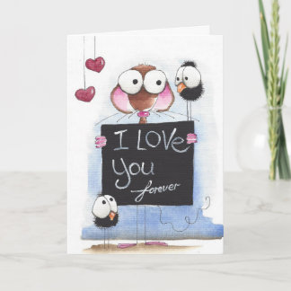 Cartão De Festividades Eu te amo.
