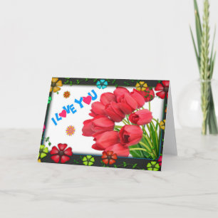 Cartão De Festividades Eu te amo