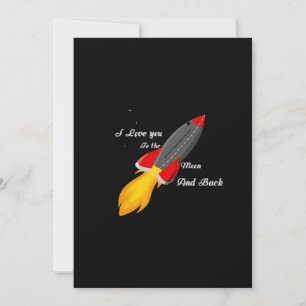 Cartão De Festividades Eu Te Amo Até a Lua e de Volta à Raquete Gráfica