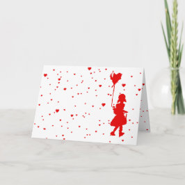 Cartão De Festividades eu te amo: chovendo corações