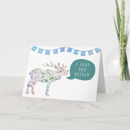 Cartão De Festividades Eu te amo Deerly