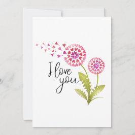 Cartão De Festividades Eu te amo Dia de os namorados Floral