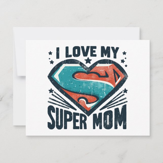 Cartão De Festividades Eu Te Amo Mãe (Frente)