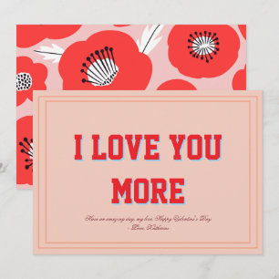 Cartão De Festividades Eu Te Amo Mais Floral Valentine Design Plano