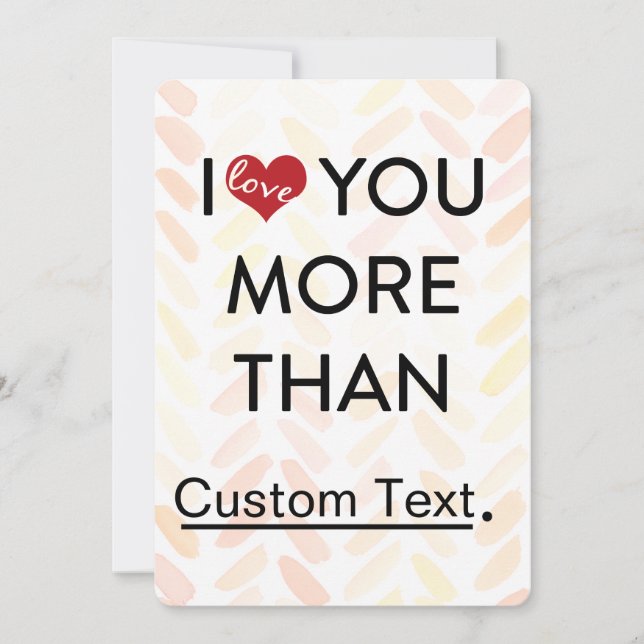 Cartão De Festividades Eu te amo mais que namorados engraçada (Frente)