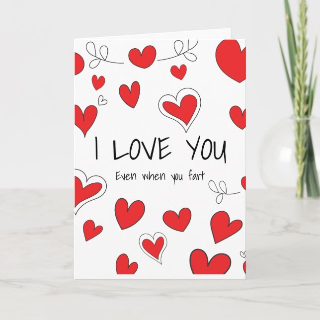 Cartão De Festividades Eu Te Amo Mesmo Quando Você Fora (Frente)