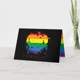 Cartão De Festividades Eu te amo Orgulho gay Heart