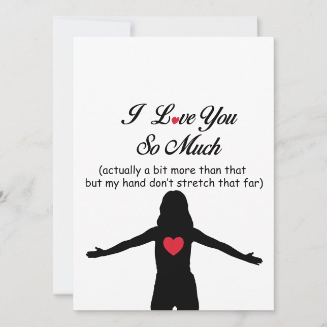 Cartão De Festividades Eu Te Amo Tanto (Frente)