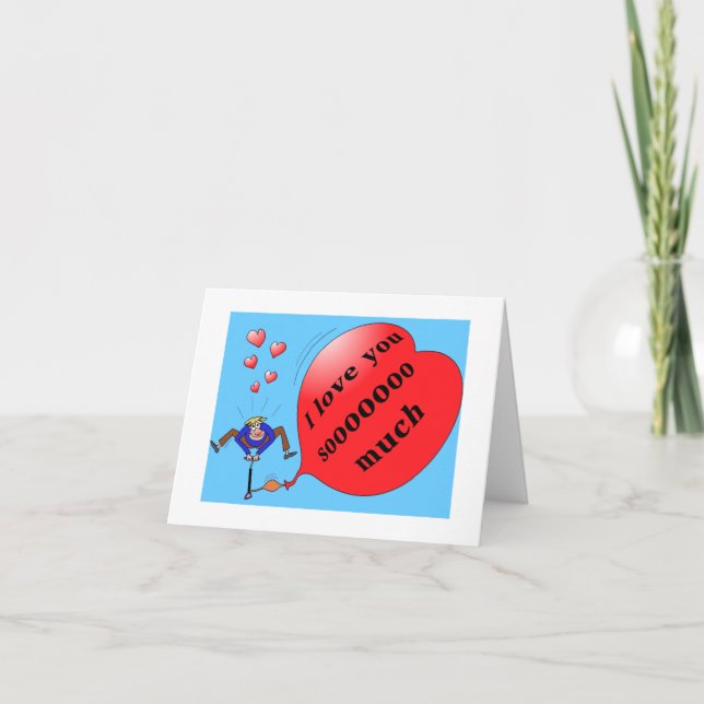 Cartão De Festividades "Eu te amo tanto" notecard (Frente)