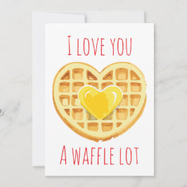 Cartão De Festividades Eu Te Amo Um Dia de os namorados De Waffle Lot