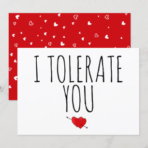 Cartão De Festividades Eu Te Tolero Um Engraçado Sárctico Vday