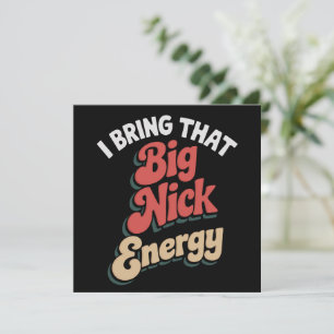 Cartão De Festividades Eu Trago Aquela Energia do Grande Nick Santa Xmas 
