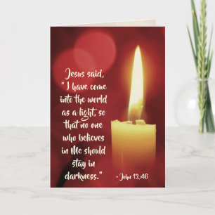Cartão De Festividades Eu vim como um leve, John 12:46 Natal