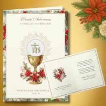 Eucaristia Católica de Natal Poinsettia Floral
