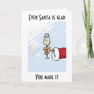 CARTÃO DE FESTIVIDADES EVEN "SANTA" IS GLAD YOU MADE IT "OVER THE HILL"