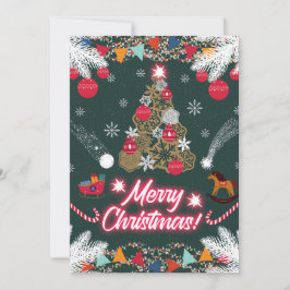 Cartão De Festividades Evergreen Joy do Natal