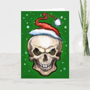 Cartão De Festividades Evil Skull Christmas