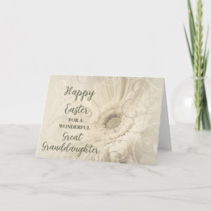 Cartão De Festividades Excelente de Flores Brancas Felz pascoa da Neta