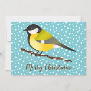 Cartão De Festividades Excelente Tit Parus Major Bird Feliz Natal Persona