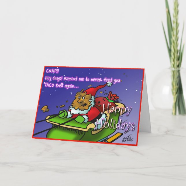 Cartão De Festividades excremento 3 do papai noel (Frente)