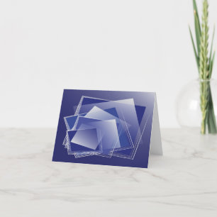 Cartão De Festividades Explosão de geometria azul
