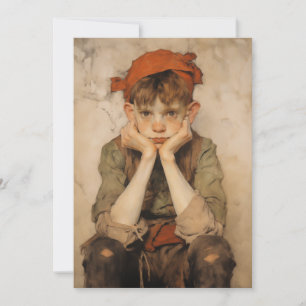 Cartão De Festividades Expressionista Natal Elf 2