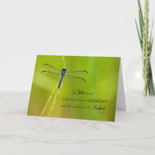 Cartão De Festividades Expressões da libélula (Frente)