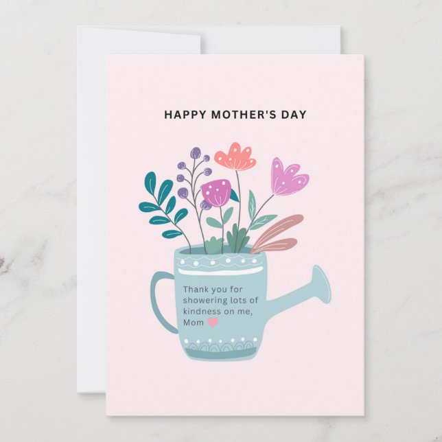 Cartão De Festividades expressões de dia de as mães (Frente)