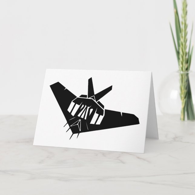 Cartão De Festividades F117 Bombardeador furtivo Bomber Silent Night Amer (Frente)