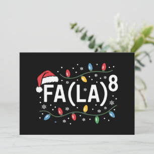 Cartão De Festividades FA (LA)8 Natal engraçado Papai Noel Fa La Professo