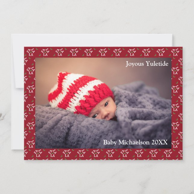 Cartão De Festividades Fa La Festiva Holly Christmas (Frente)