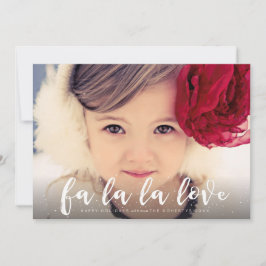 Cartão De Festividades Fa La La Love Foto de Natal Saudação