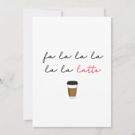 Cartão De Festividades Fa la latte, café em café, no Natal