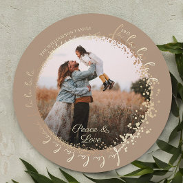 Cartão De Festividades Fa La Magical Dourado Christmas Carol Song 1 Foto