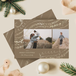 Cartão De Festividades Fa La Magical Dourado Christmas Carol Two Photo