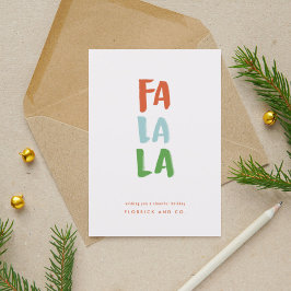 Cartão De Festividades Fa La White Holiday Card
