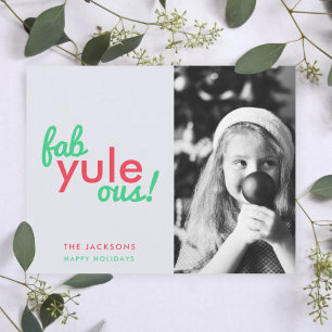 Cartão De Festividades Fab Yule Ous Fabulosa Na moda de Natal