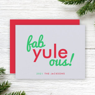 Cartão De Festividades Fab Yule Ous Fabuloso Fábrica de Na moda de Nat