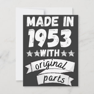 Cartão De Festividades fabricado em 1953 com peças originais,