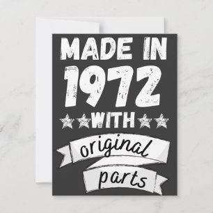 Cartão De Festividades fabricado em 1972 com peças originais,