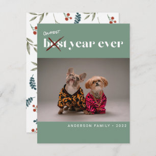 Cartão De Festividades Fabuloso Okayest Melhor Ano Do Ano Novo