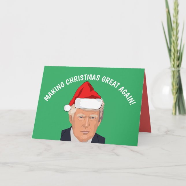 CARTÃO DE FESTIVIDADES FAÇA O EXCELENTE DE NATAL NOVAMENTE DONALD TRUMP C (Frente)
