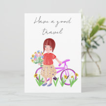 Faça uma boa viagem, cartão-postal. Garota de dese