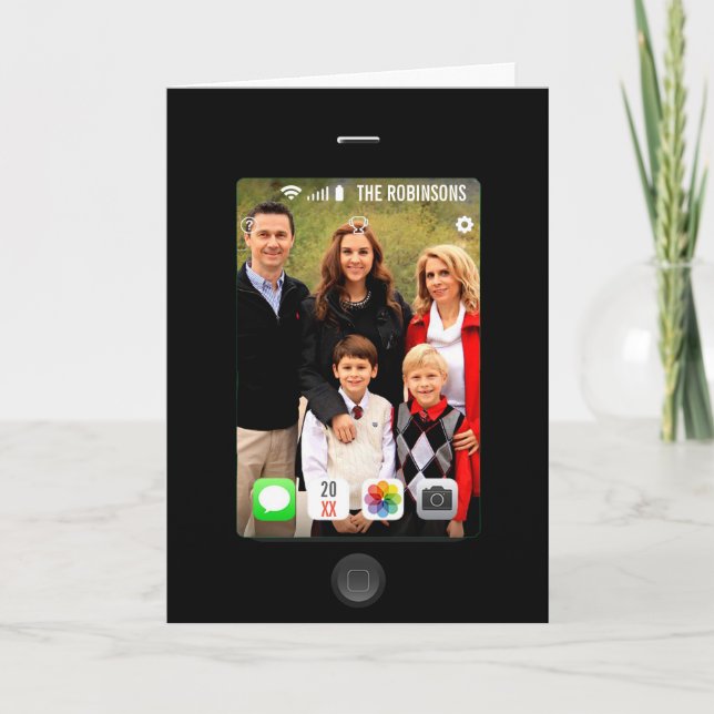 Cartão De Festividades Faça uma foto de Feliz Natal (Frente)