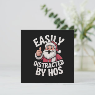 Cartão De Festividades Facilmente Distraído pelo Festas de Natal Divertid