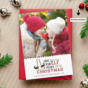 Cartão De Festividades Fada Caprichosa Natal Feliz Foto Pequena