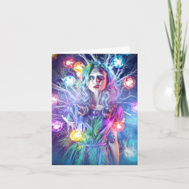 Cartão De Festividades Fada de Natal (Frente)