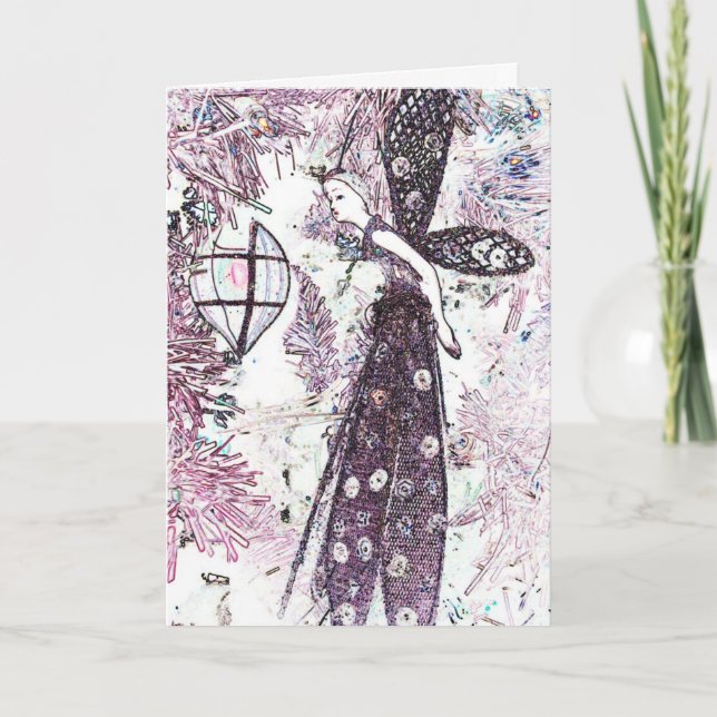 Cartão De Festividades Fada de Natal (Frente)